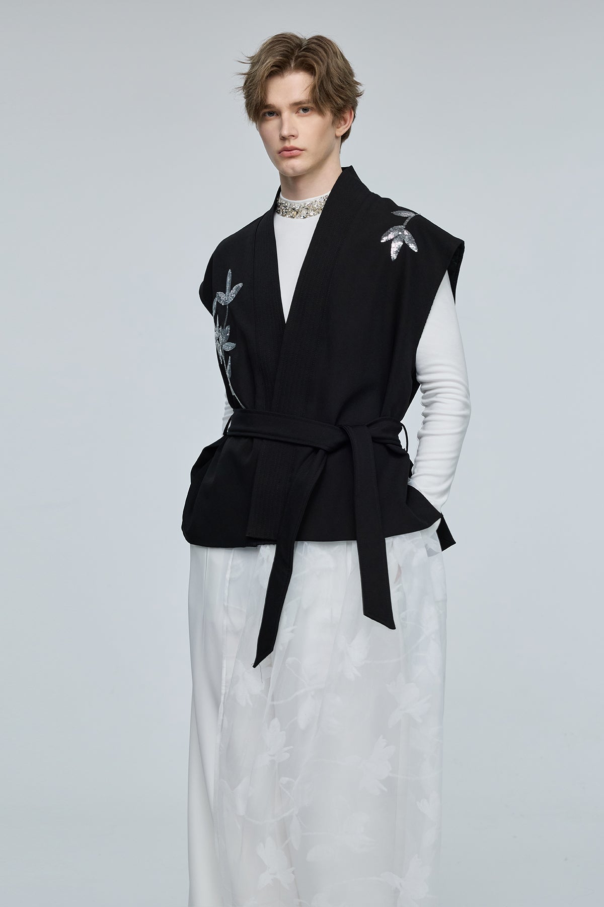 Fever Arc Sequin Embroidery Vest
