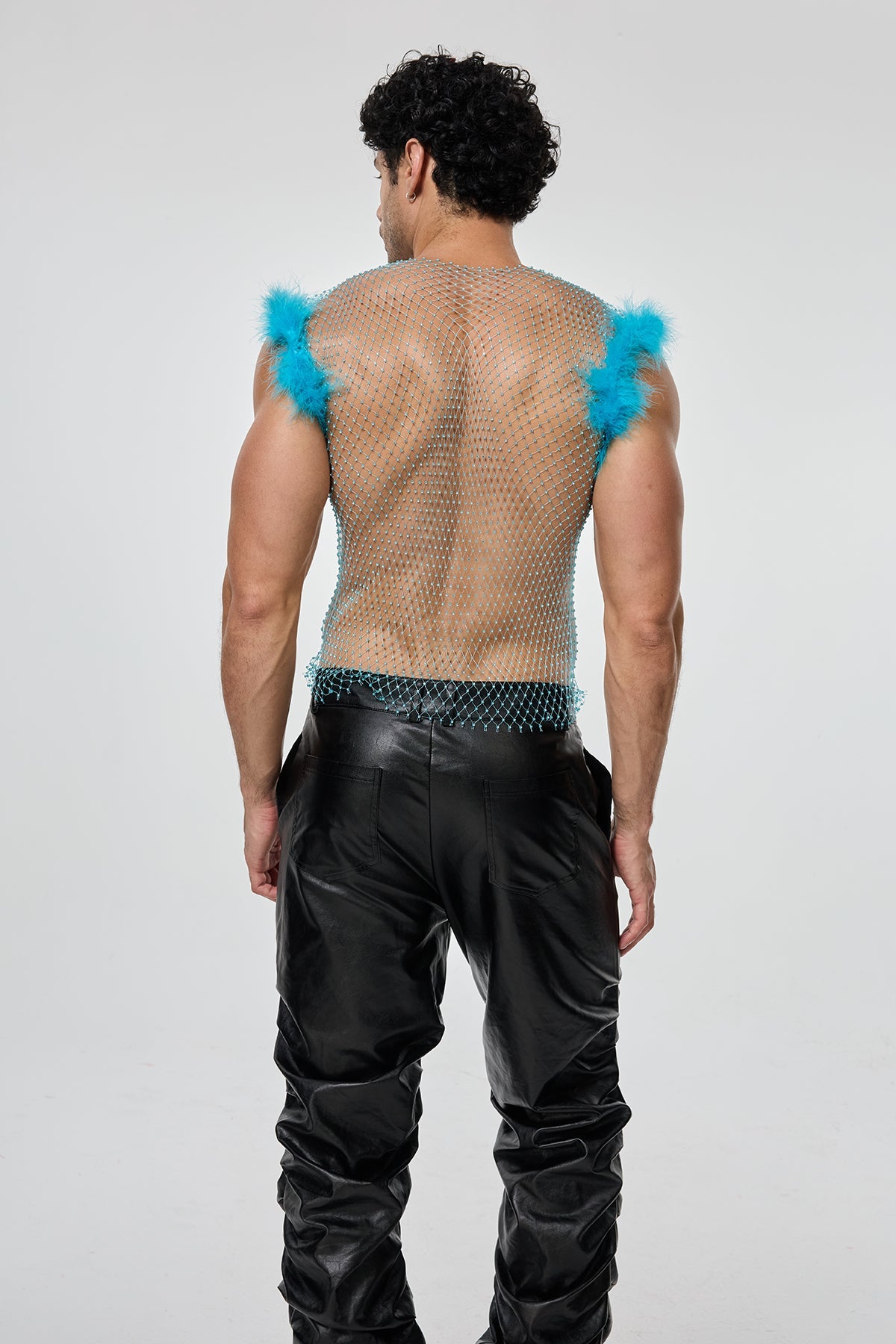 Flash Rise Cutout Feather Top Blue
