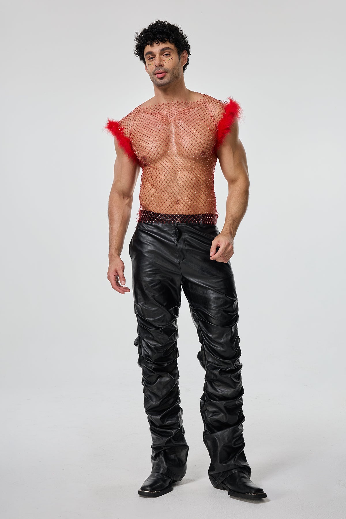 Flash Rise Cutout Feather Top Red