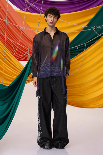 Flat Darkness Long Sleeve Shirt Black