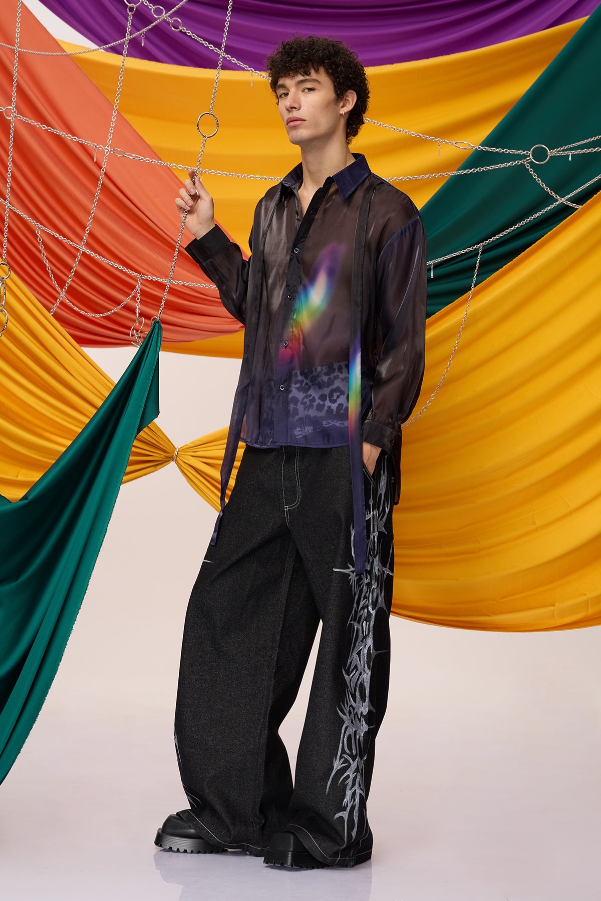 Flat Darkness Long Sleeve Shirt Black