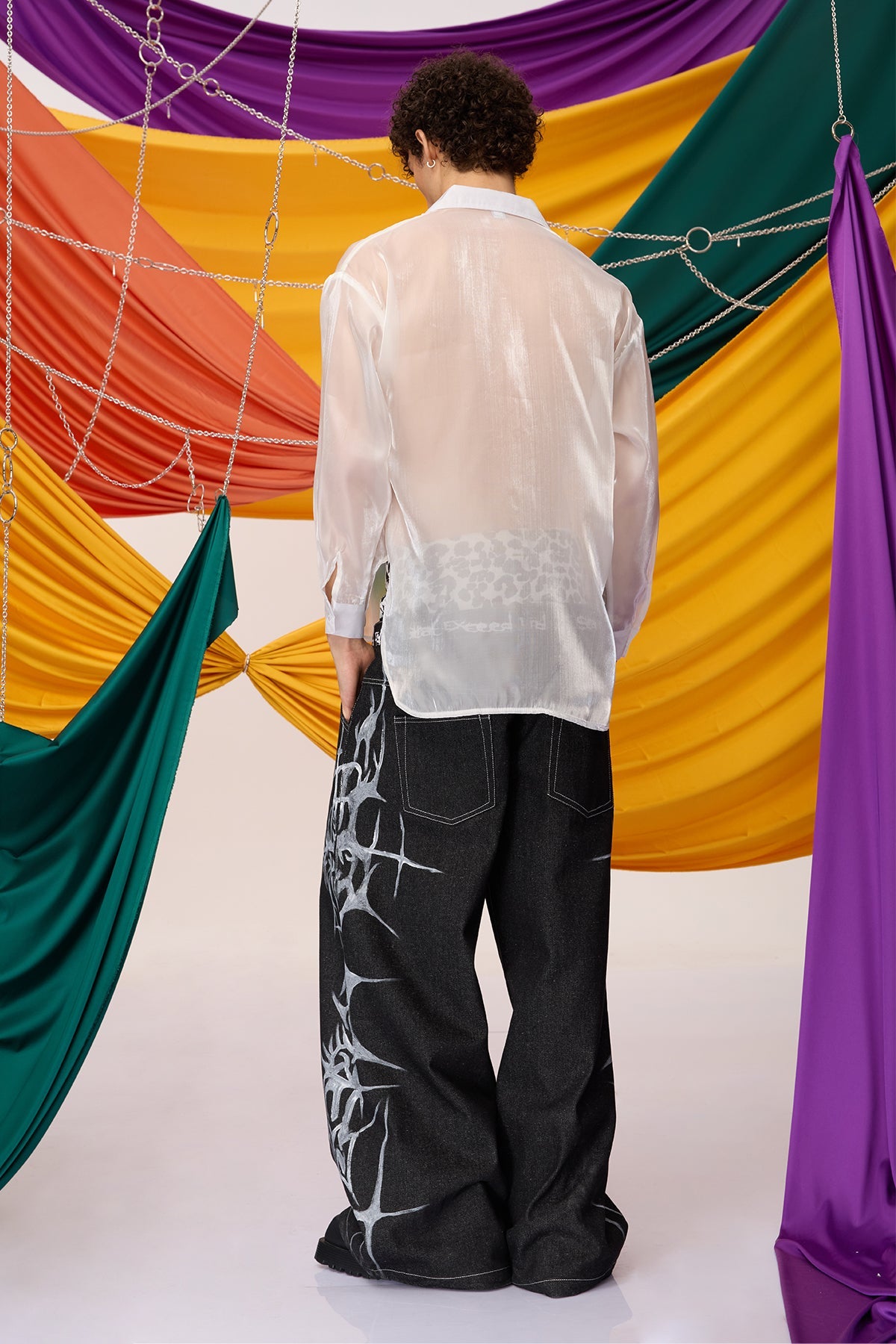 Flat Darkness Long Sleeve Shirt White