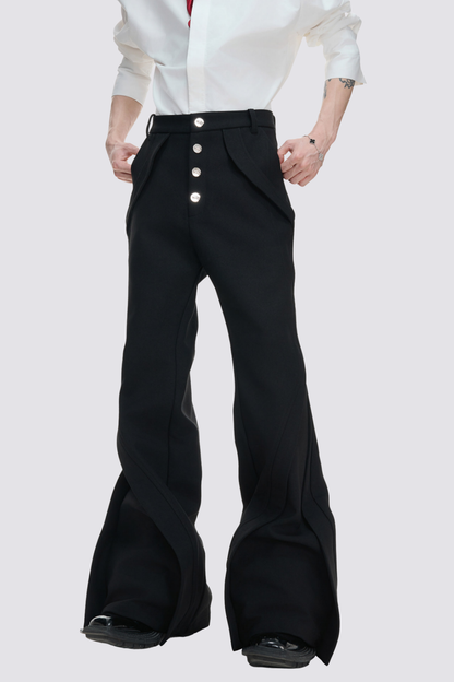Flat Velocity Bootcut Deconstructed Pants Black