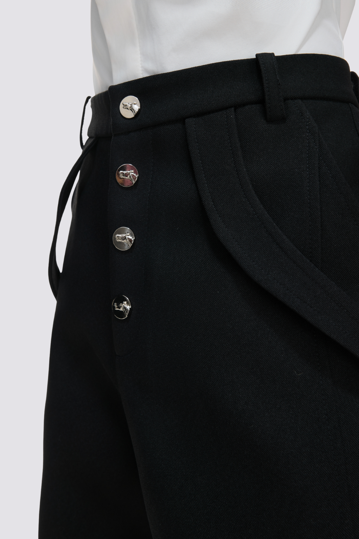 Flat Velocity Bootcut Deconstructed Pants Black