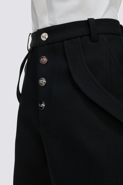 Flat Velocity Bootcut Deconstructed Pants Black