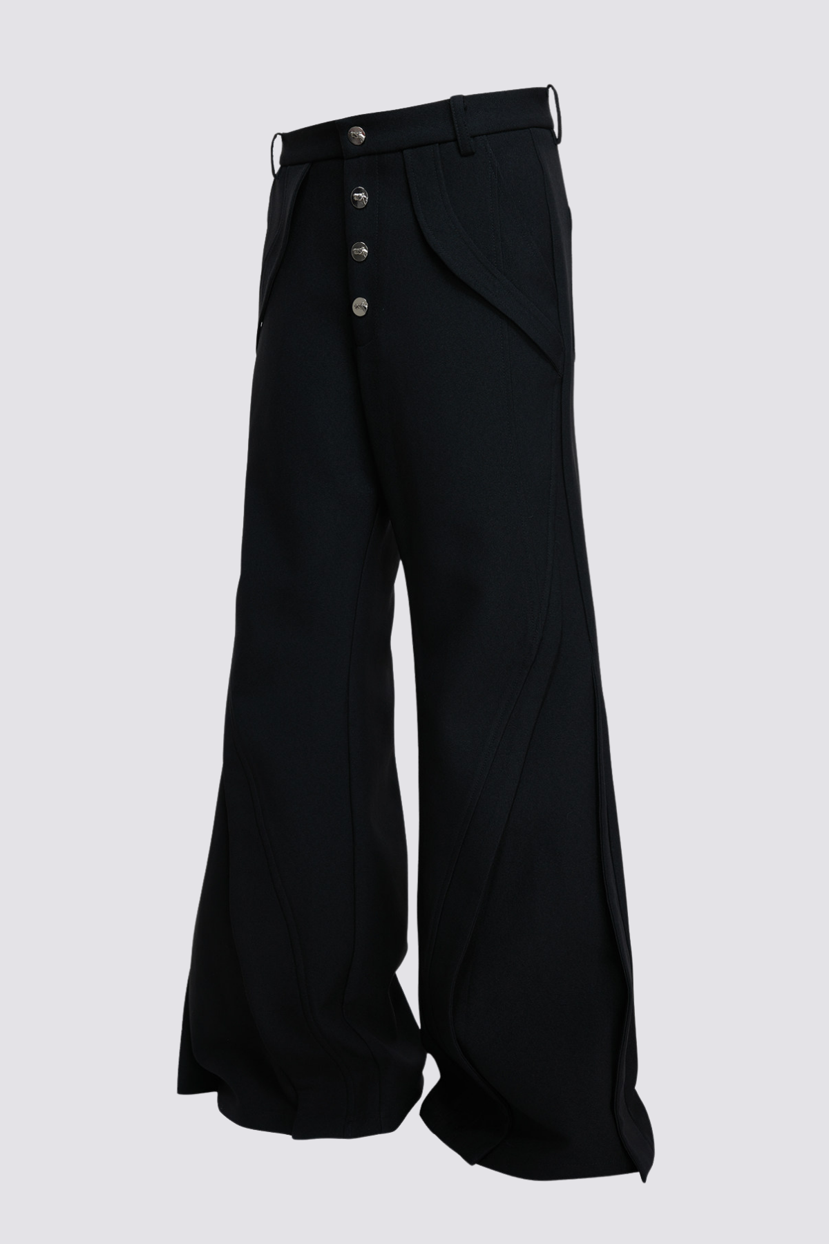 Flat Velocity Bootcut Deconstructed Pants Black