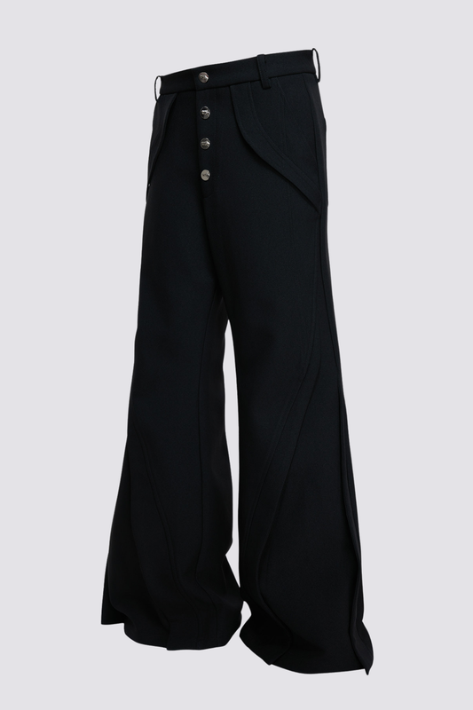 Flat Velocity Bootcut Deconstructed Pants Black