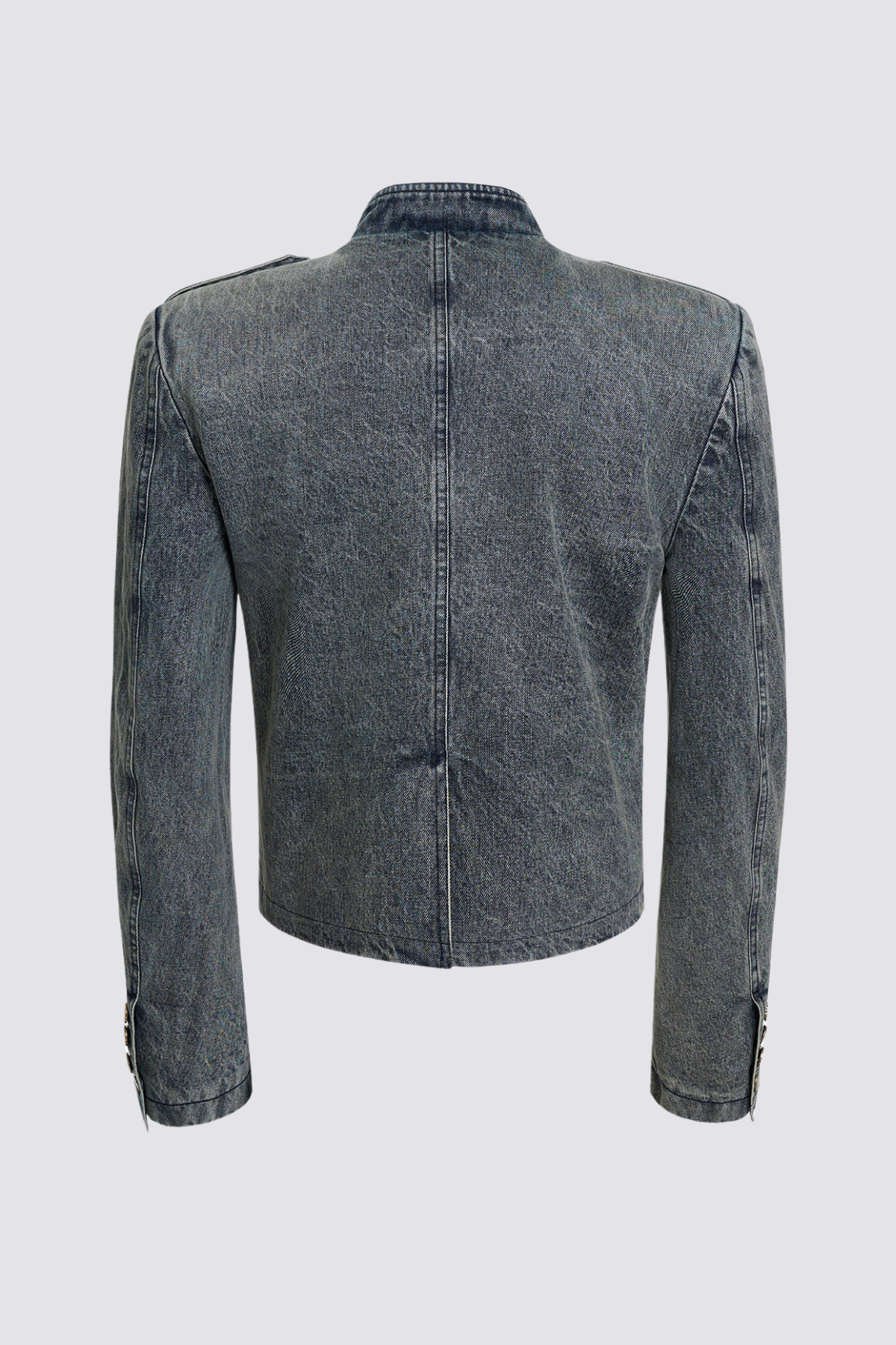 Flex Stain Ripped Denim Jacket Blue