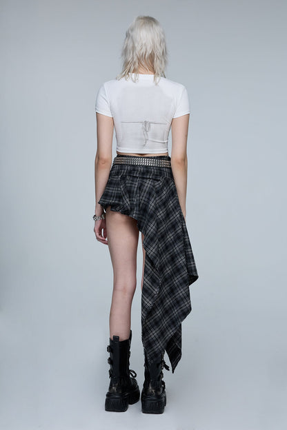 Fluid Arc Print Crop Top