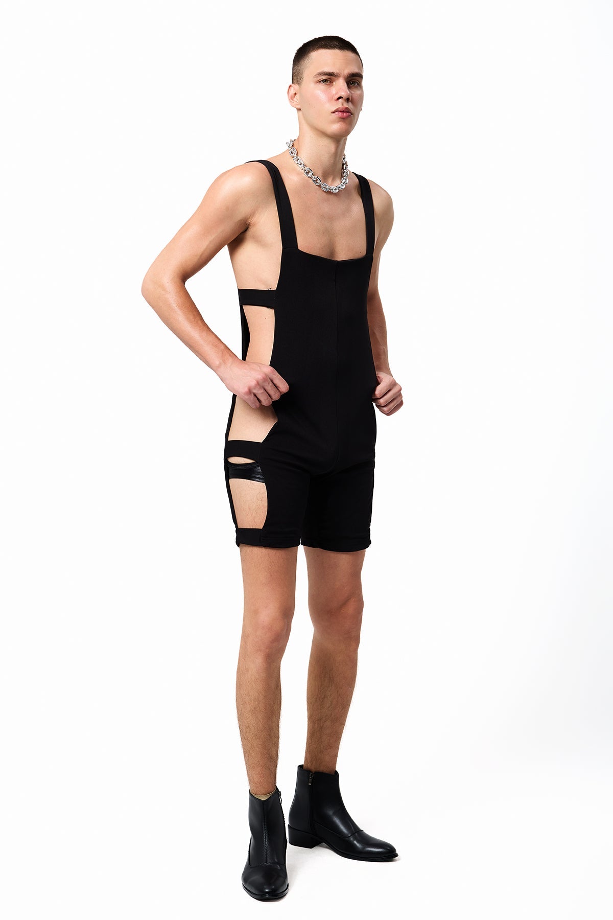 Fluid Frame Bandage Cutout Playsuit