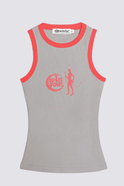 Fluid Shape Print Sleeveless Top