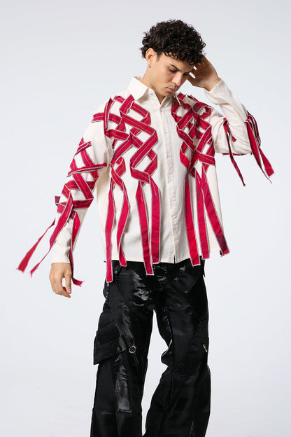 Form Flicker Fringe Long Sleeve Shirts