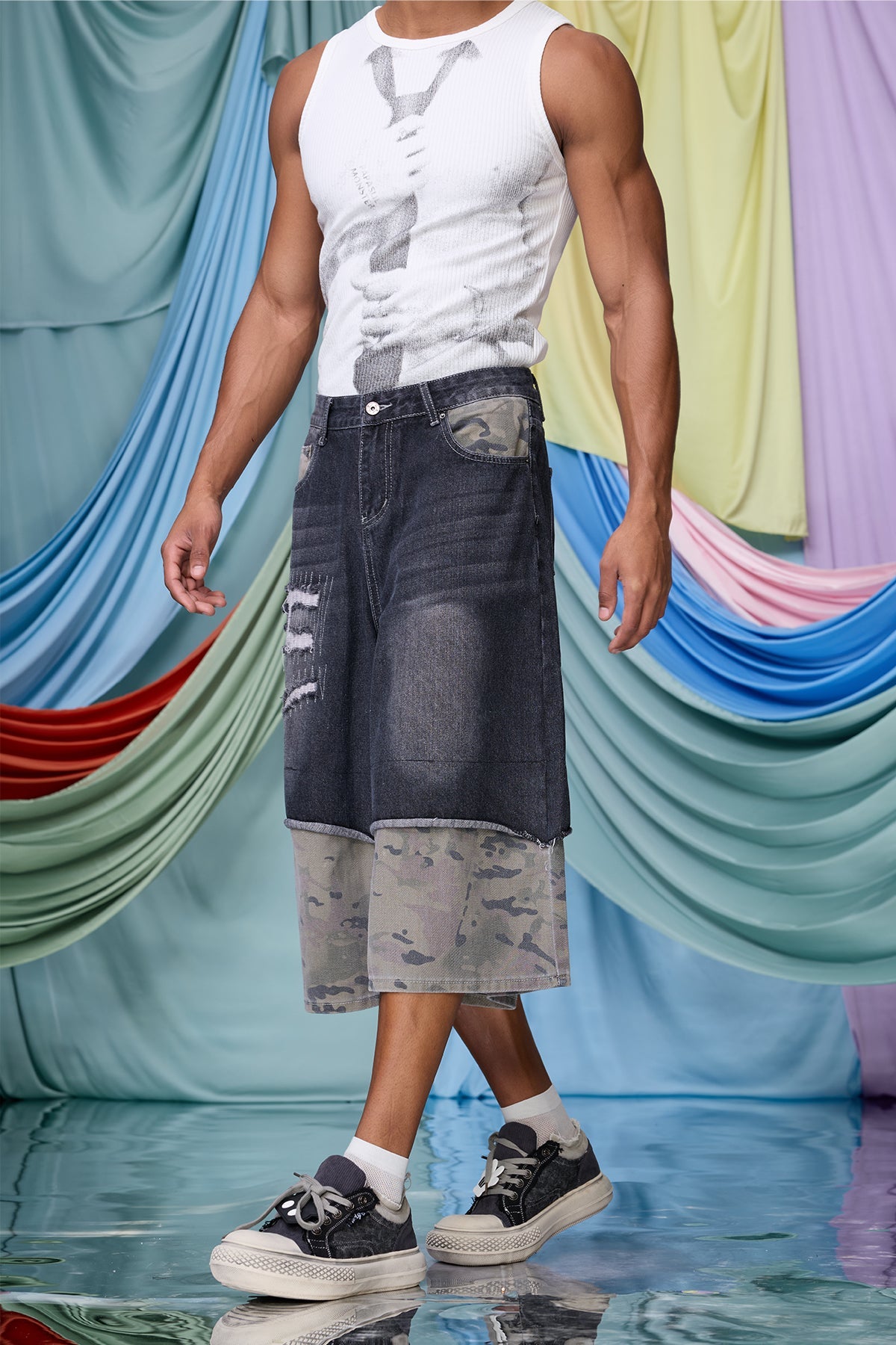 Fossil Denim Ripped Capri Jeans