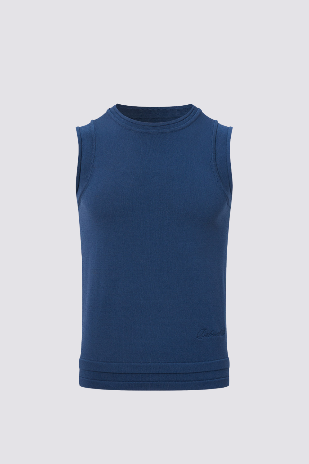 Free Slant Sleeveless Top Blue