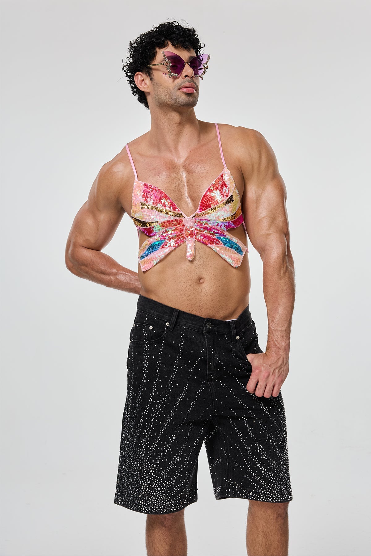 Freedom Twist Butterfly Sequin Top