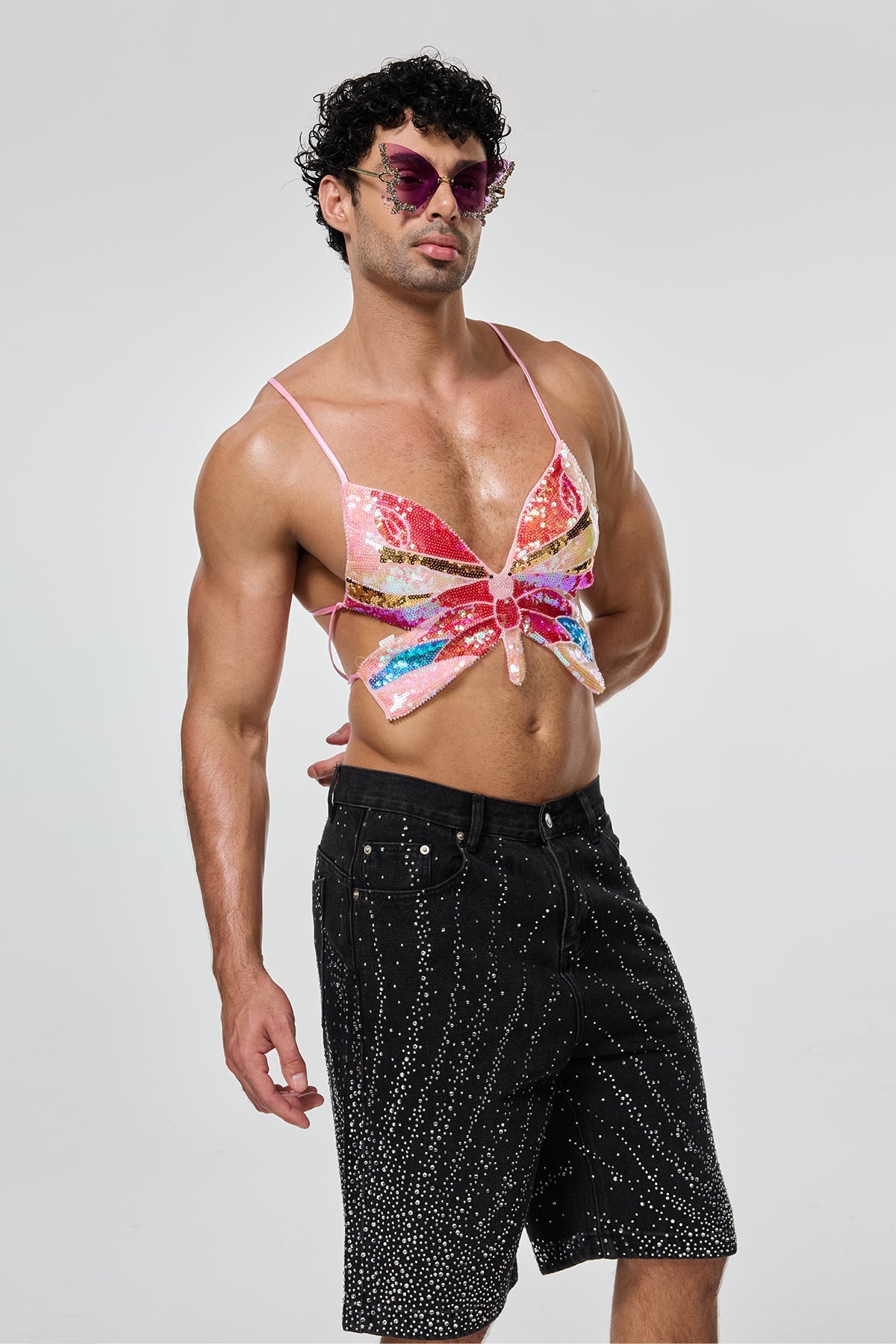 Freedom Twist Butterfly Sequin Top