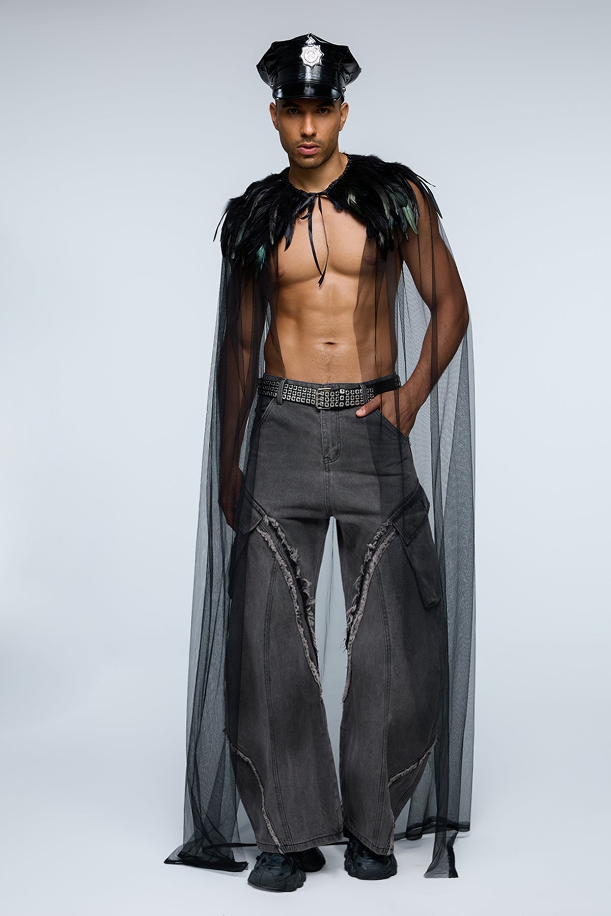 Friction Core Feather Cape