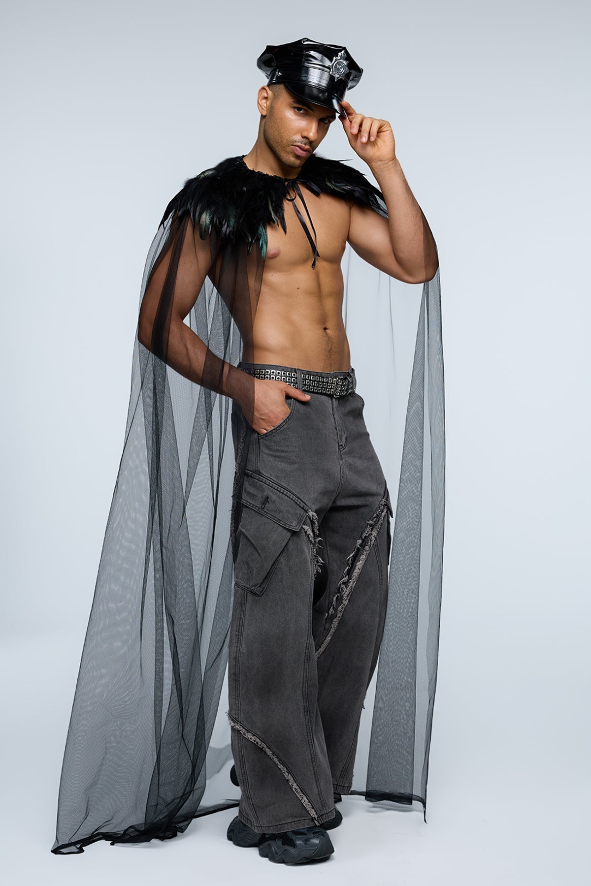 Friction Core Feather Cape
