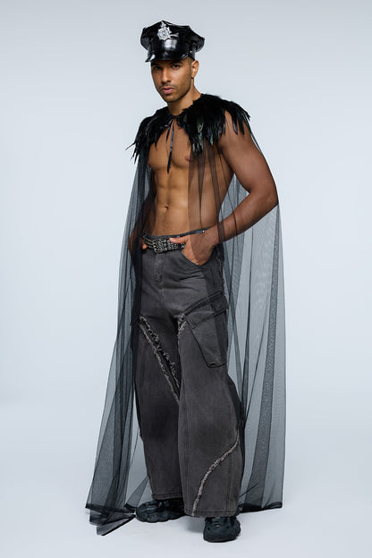 Friction Core Feather Cape