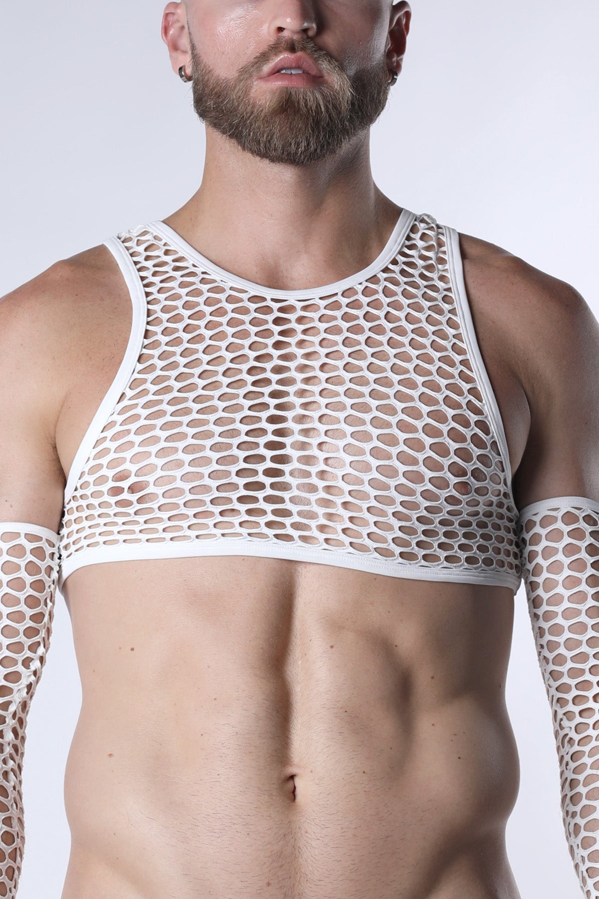 Vaux Galaxy Mesh Cropped Tank Top
