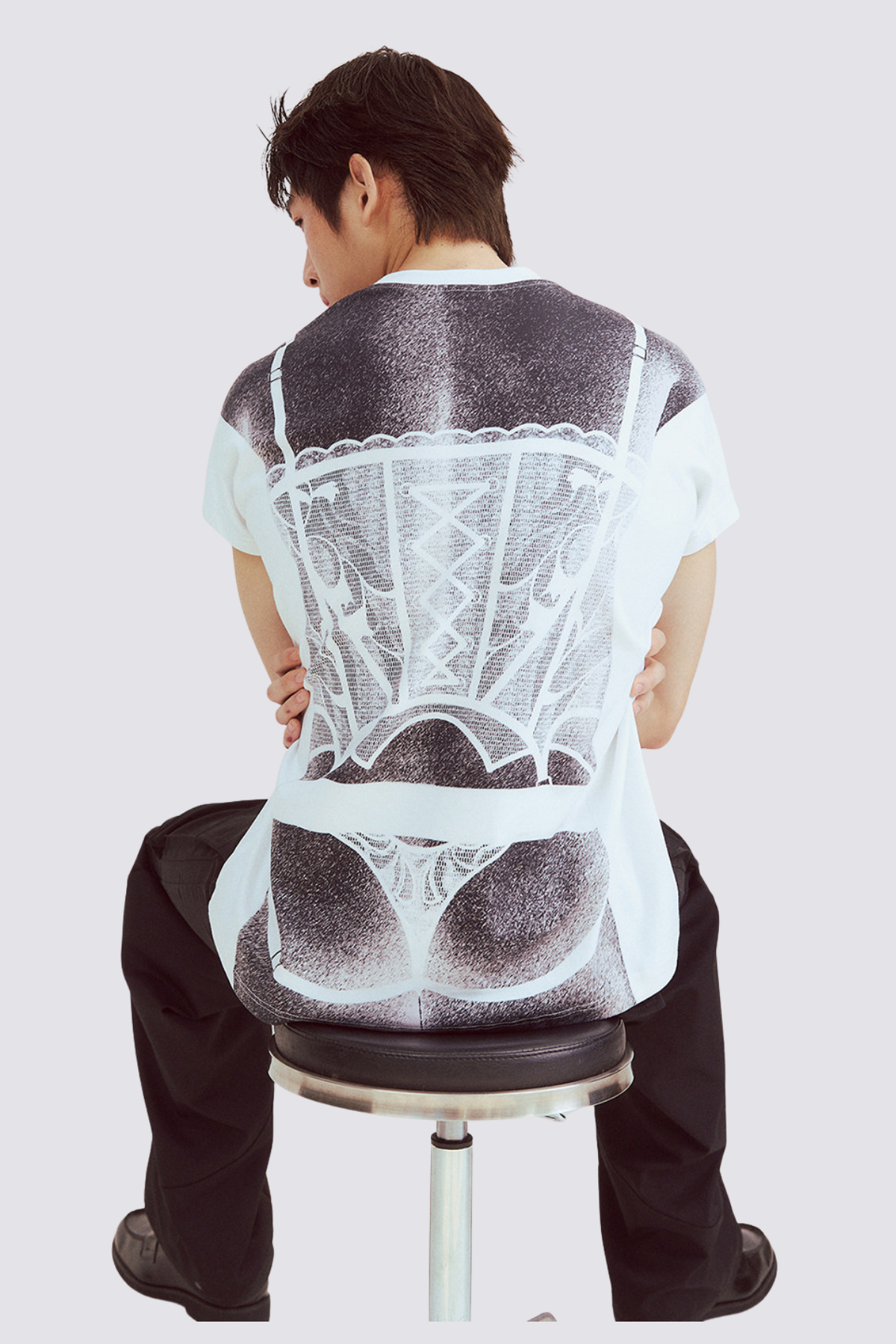 Ghost Tone Print T-Shirt White