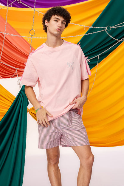 Glimmer Flow Bow Embroidery T-Shirt