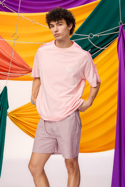 Glimmer Flow Bow Embroidery T-Shirt