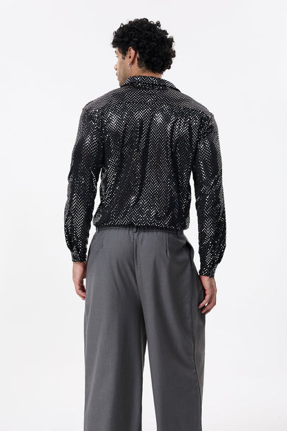 Glitter Star Long Sleeve Sequin Shirt