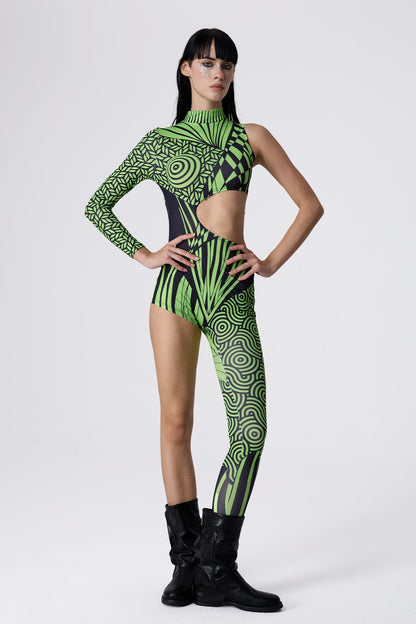 Gloss Vibe One Shoulder Jumpsuit