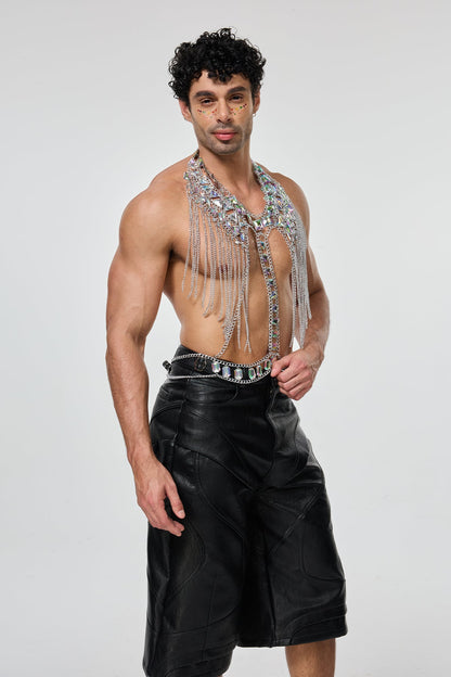 Glossy Gem Fringe Acrylic Body Chain