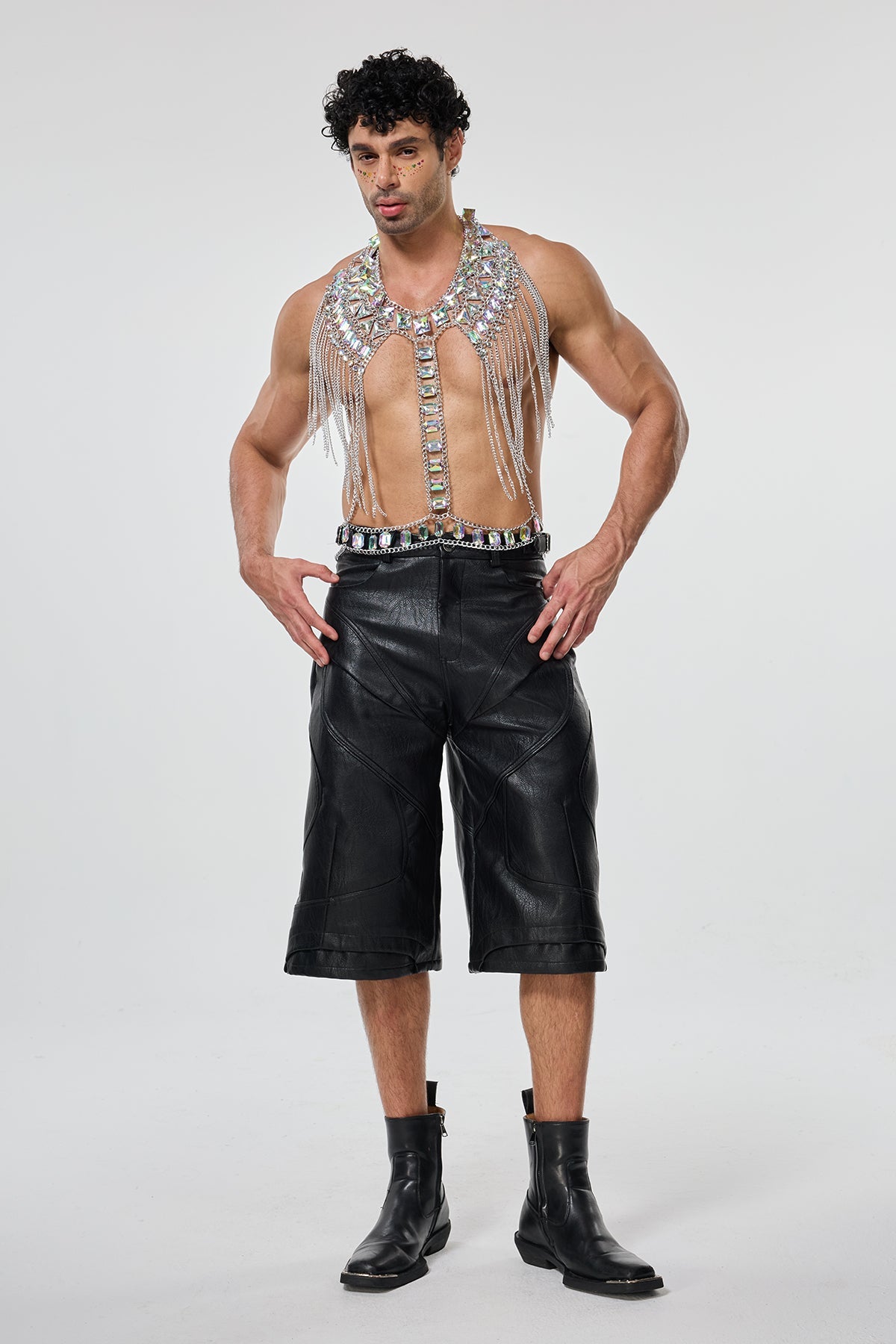 Glossy Gem Fringe Acrylic Body Chain