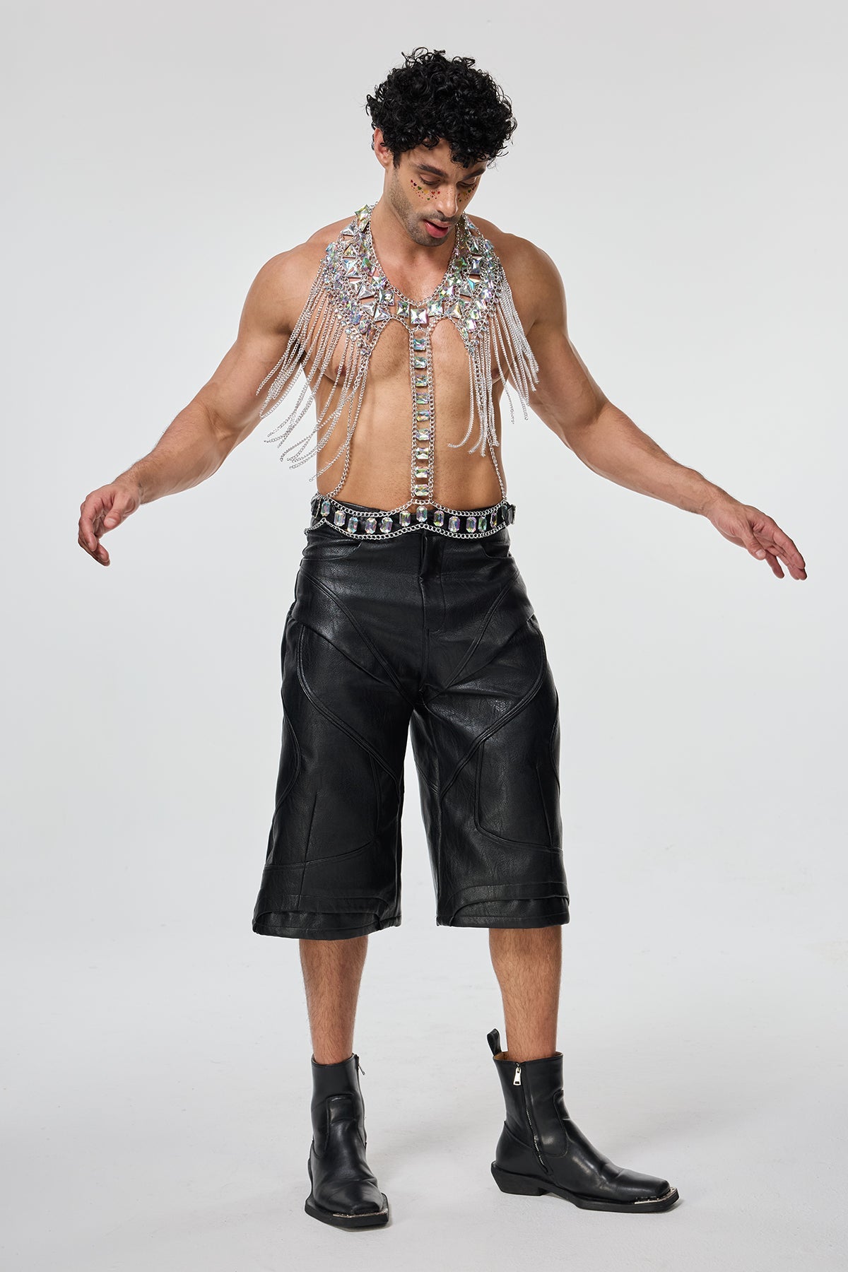 Glossy Gem Fringe Acrylic Body Chain