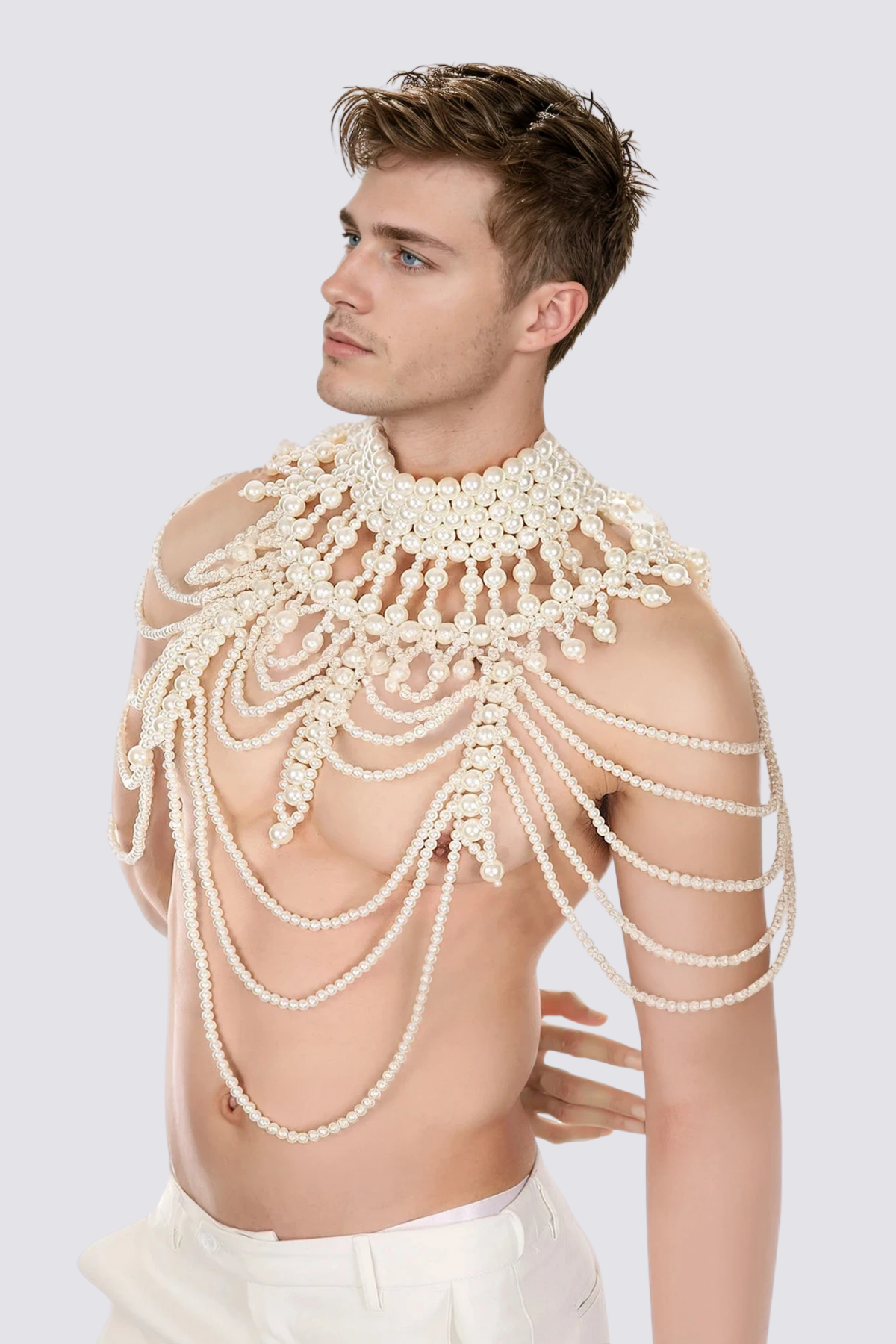 Glow Merge Pearl Vest White