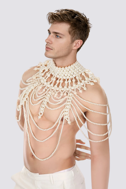 Glow Merge Pearl Vest White