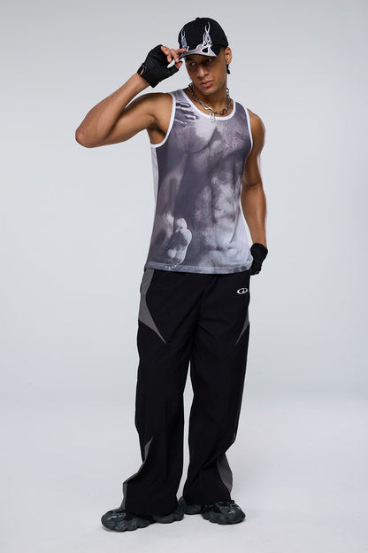 Grace Tone Y2K Print Sleeveless Top