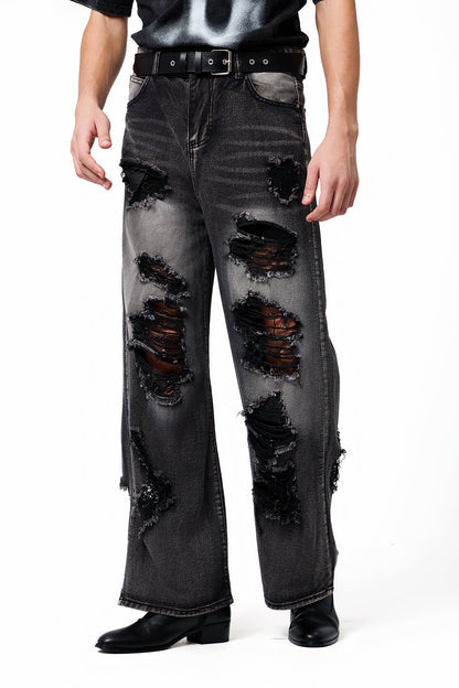 Gravel Soul Straight Ripped Pants