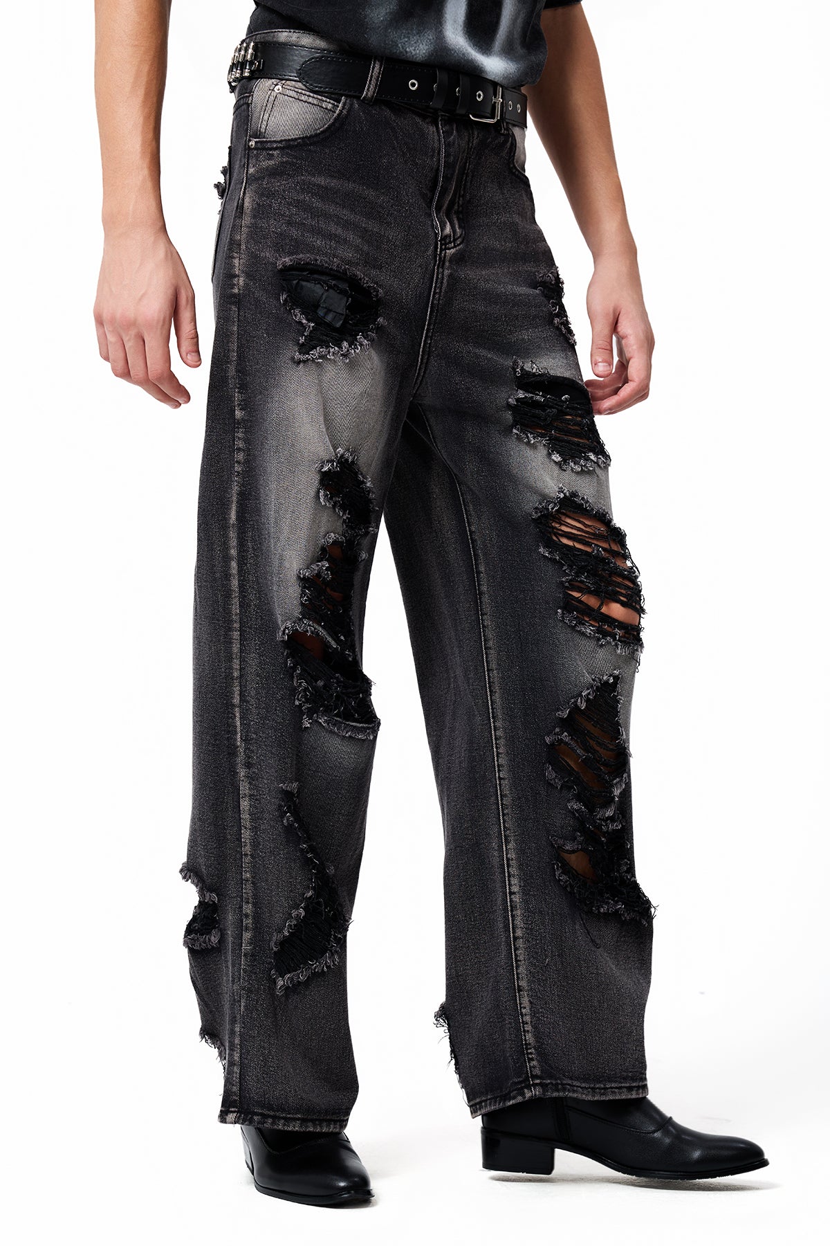 Gravel Soul Straight Ripped Pants