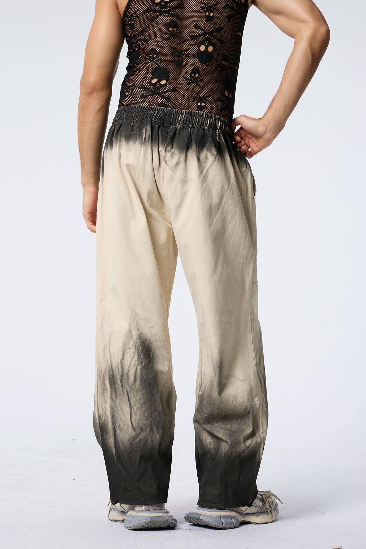 Grey Dash Straight Pants