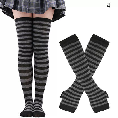 Matching Thigh High + Handwarmer Set