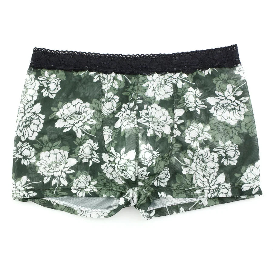 Tight Floral Print Boxer Briefs