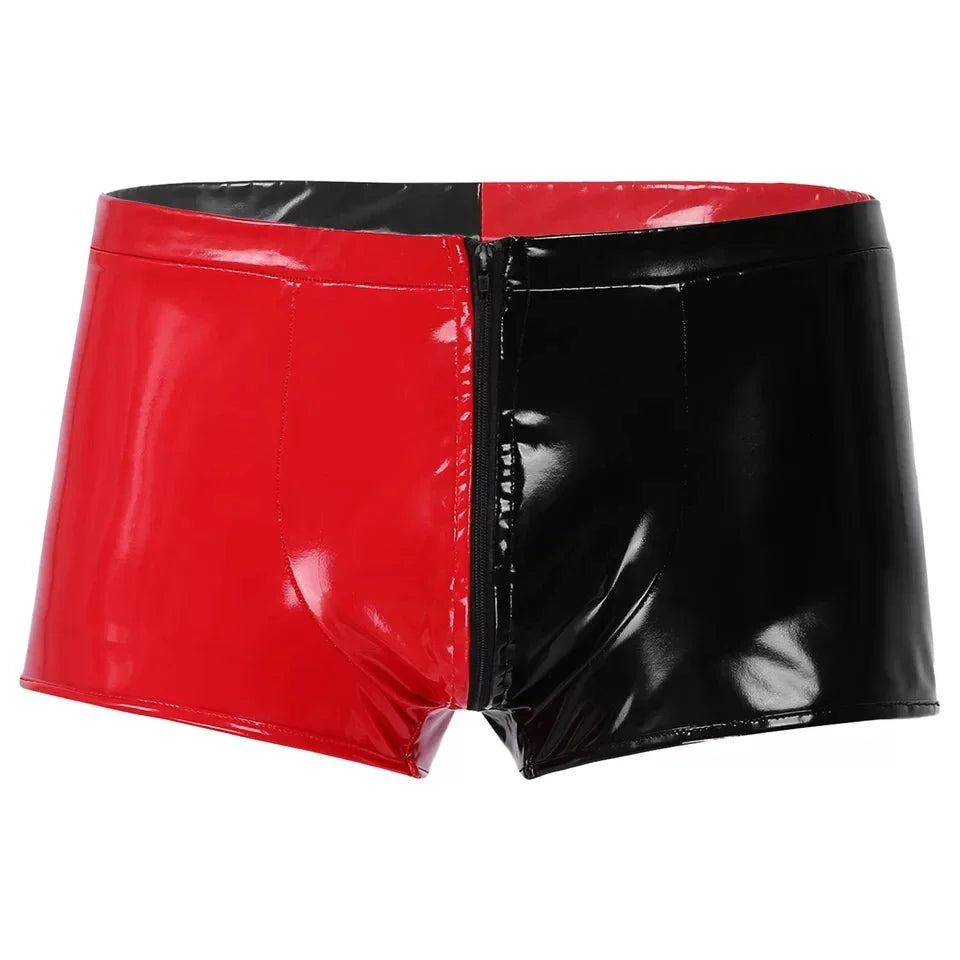 Joker Red & Black Wet Look Boxer Underwear