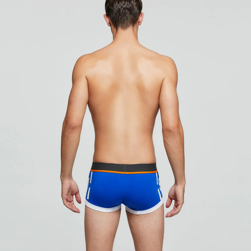 SEOBEAN Athletic Print Cotton Boxer Briefs