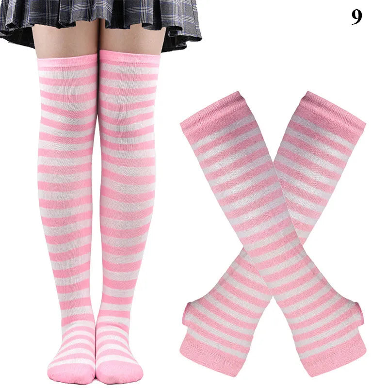 Matching Thigh High + Handwarmer Set