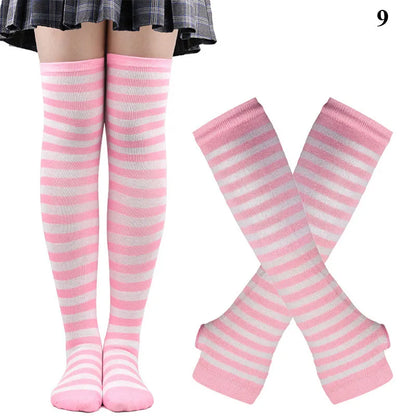 Matching Thigh High + Handwarmer Set