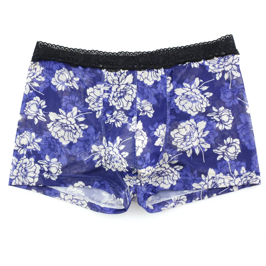 Tight Floral Print Boxer Briefs