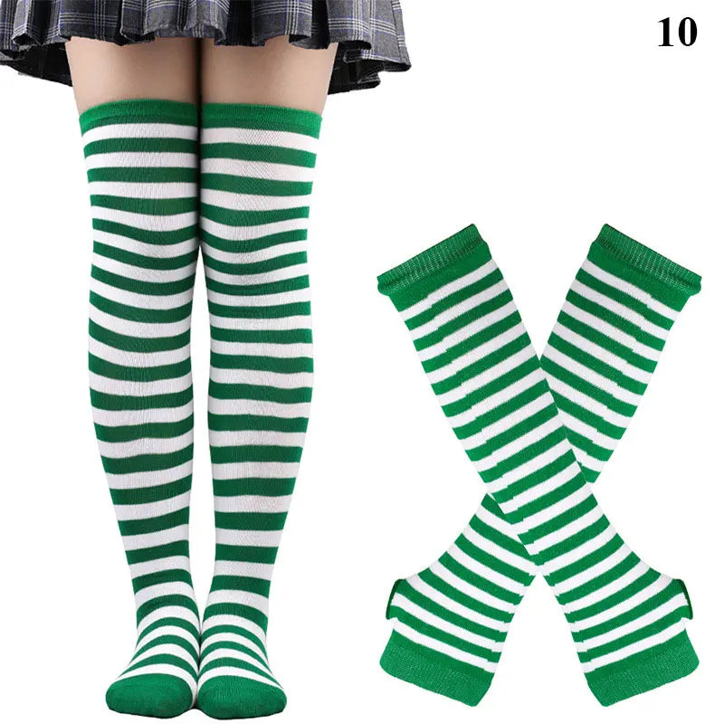 Matching Thigh High + Handwarmer Set