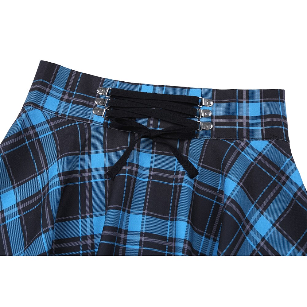 Plaid Blue Gothic Skirt