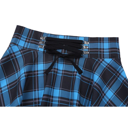 Plaid Blue Gothic Skirt
