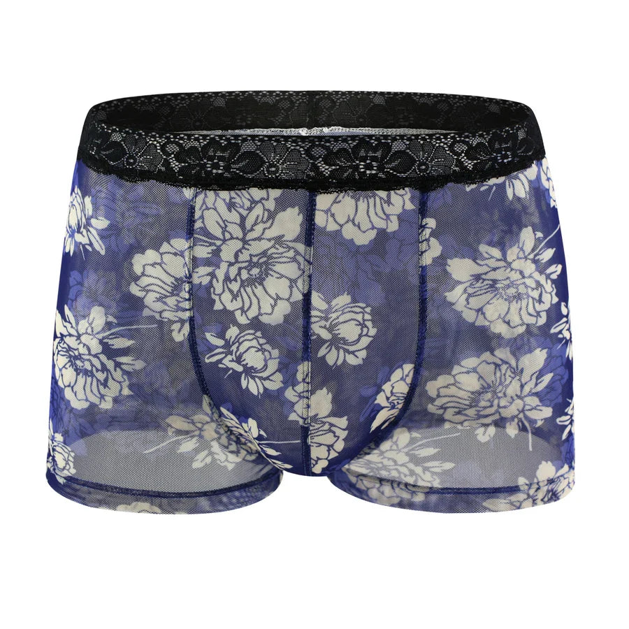 Tight Floral Print Boxer Briefs