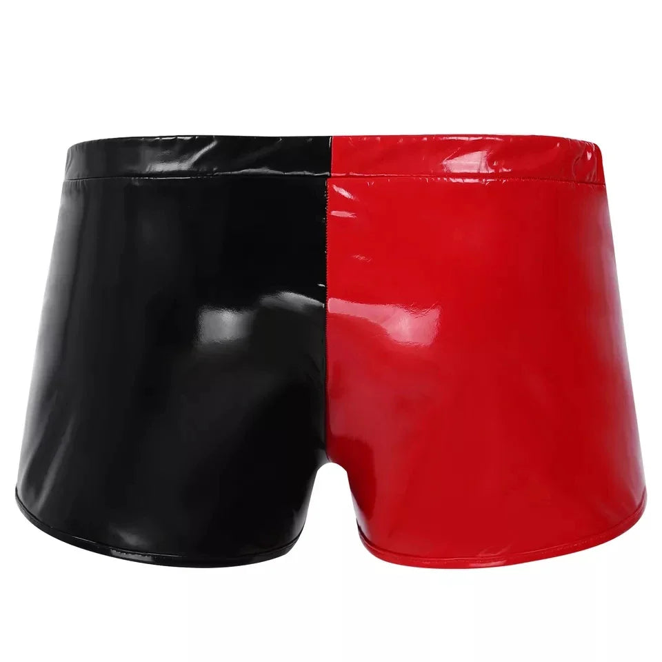 Joker Red & Black Wet Look Boxer Underwear